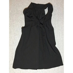 Womens 2Hearts Halter Top Blouse Size Medium Black Formal Dressy Business Career